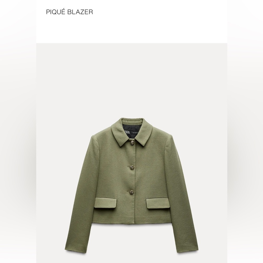 Zara Olive Green Women's Blazer